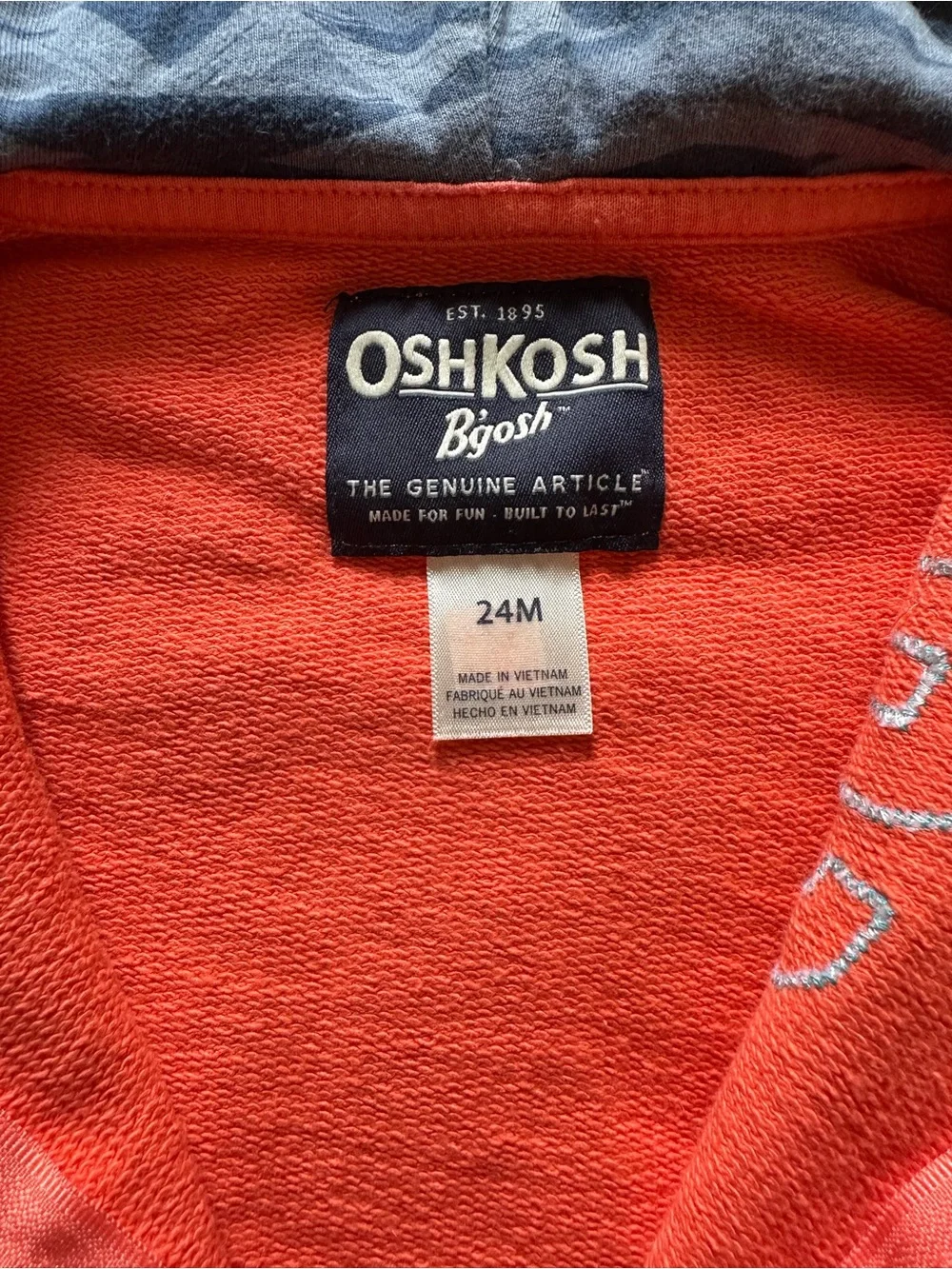 OshKosh Bgosh bright orange